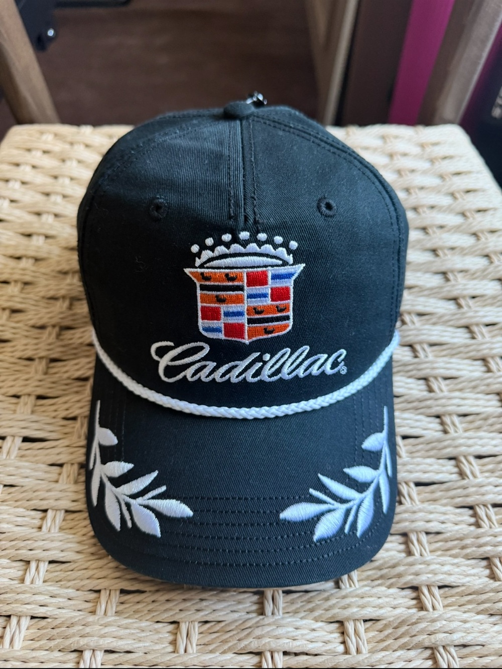 Cadillac Black Embroidered Logo Baseball Cap